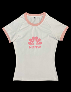 NDNW BABY TEE - WHITE/PINK