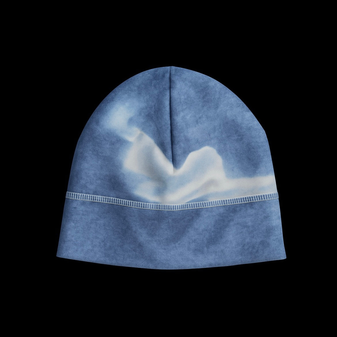 DENIM BLEACHED SKULL CAP BLUE/WHITE